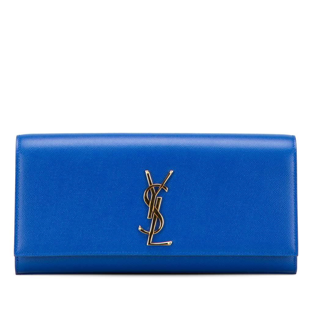 Saint Laurent Grain de Poudre Monogram Cassandre Clutch