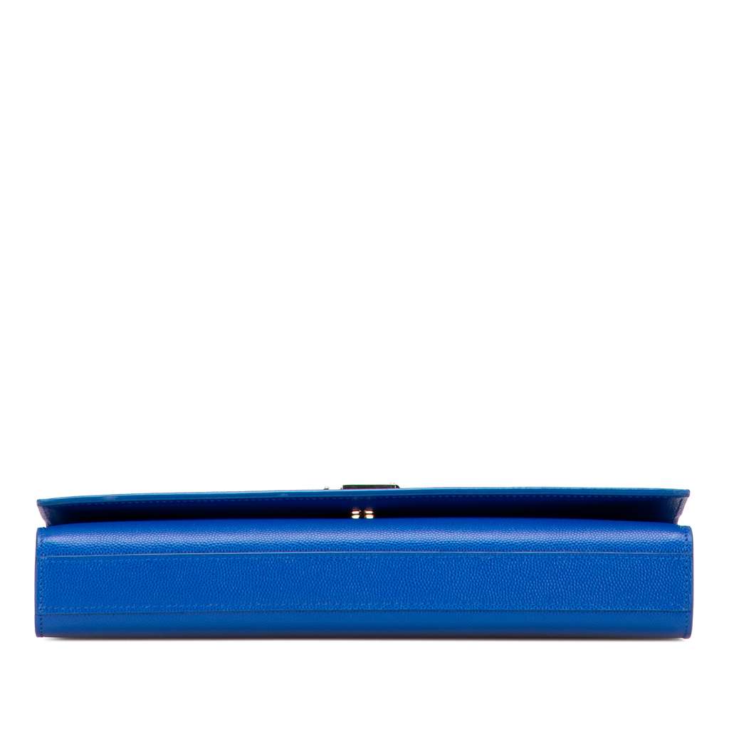 Saint Laurent Grain de Poudre Monogram Cassandre Clutch - Image 6