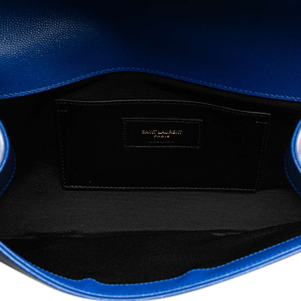 Saint Laurent Grain de Poudre Monogram Cassandre Clutch - 4