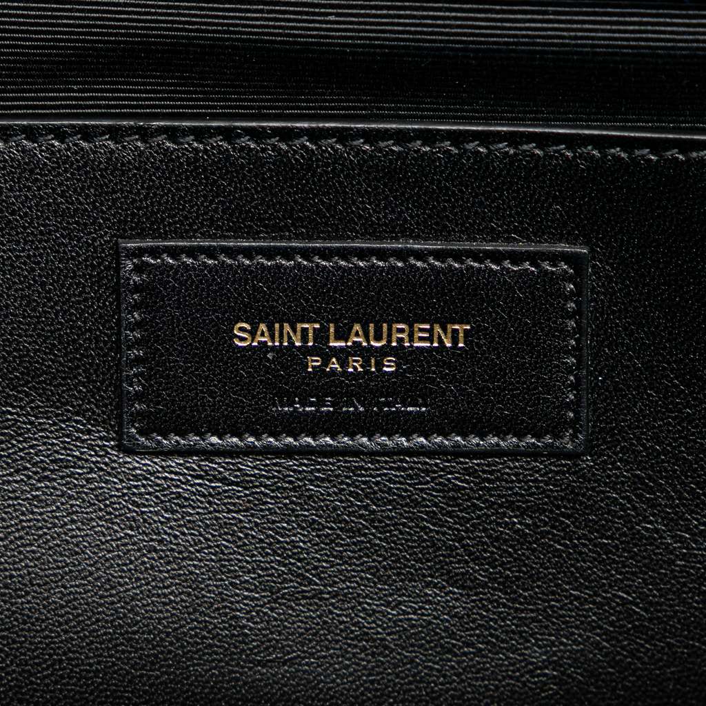 Saint Laurent Grain de Poudre Monogram Cassandre Clutch - Side view