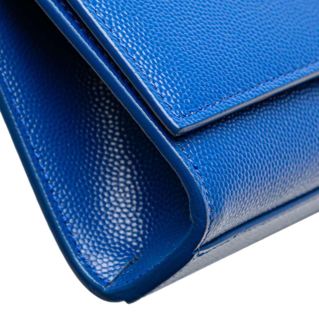 Saint Laurent Grain de Poudre Monogram Cassandre Clutch - Image 10