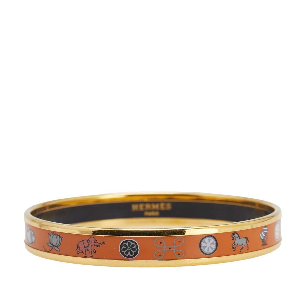 Hermès Narrow Enamel Cloisonne Bangle 62