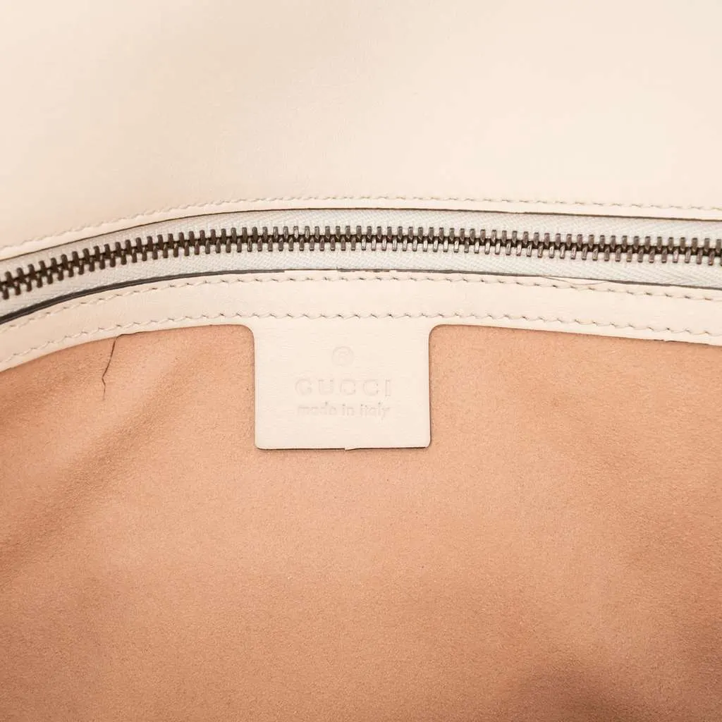 Gucci GG Marmont Matelasse Leather Flap Clutch White Leather Good - Box View