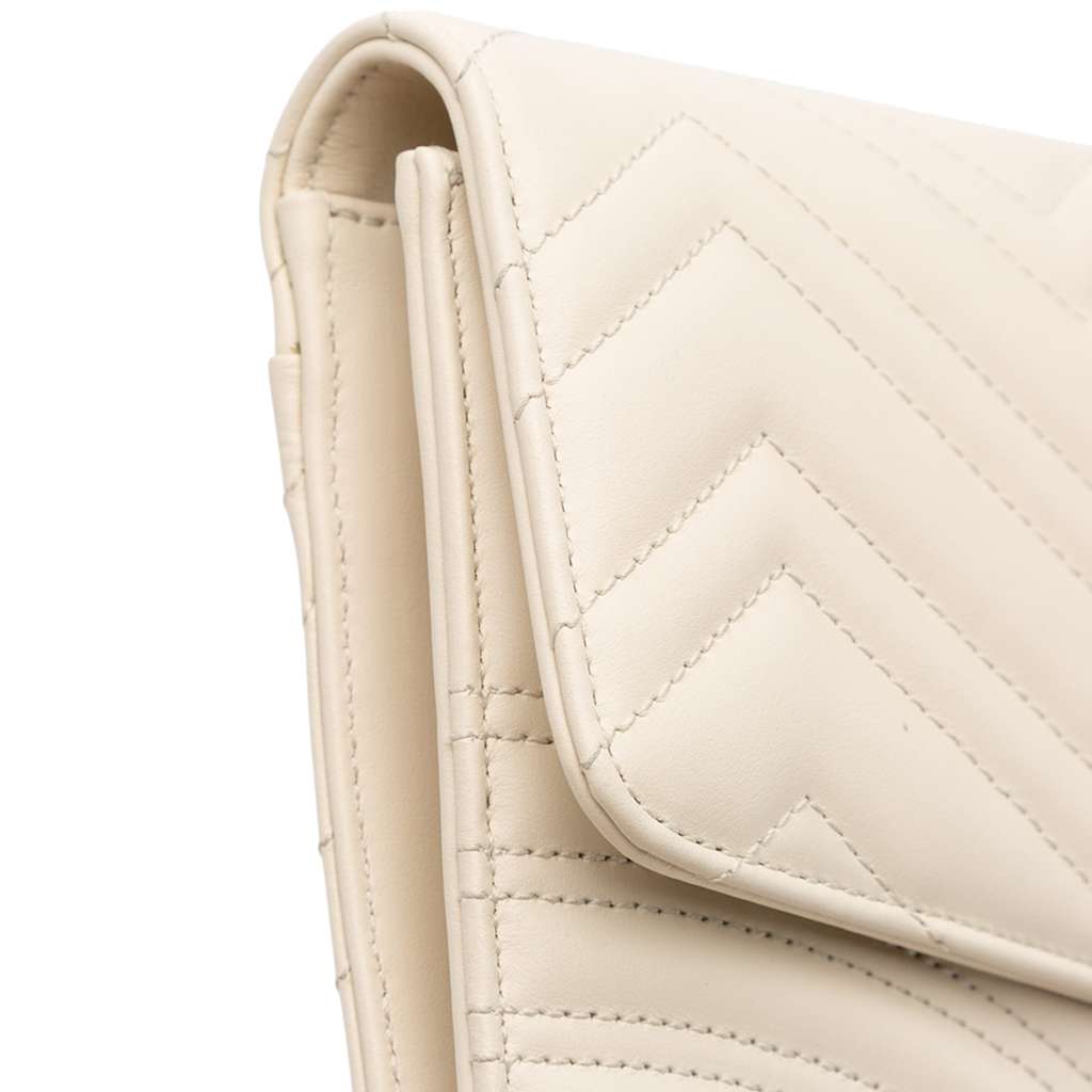 Gucci GG Marmont Matelasse Leather Flap Clutch - Image 10