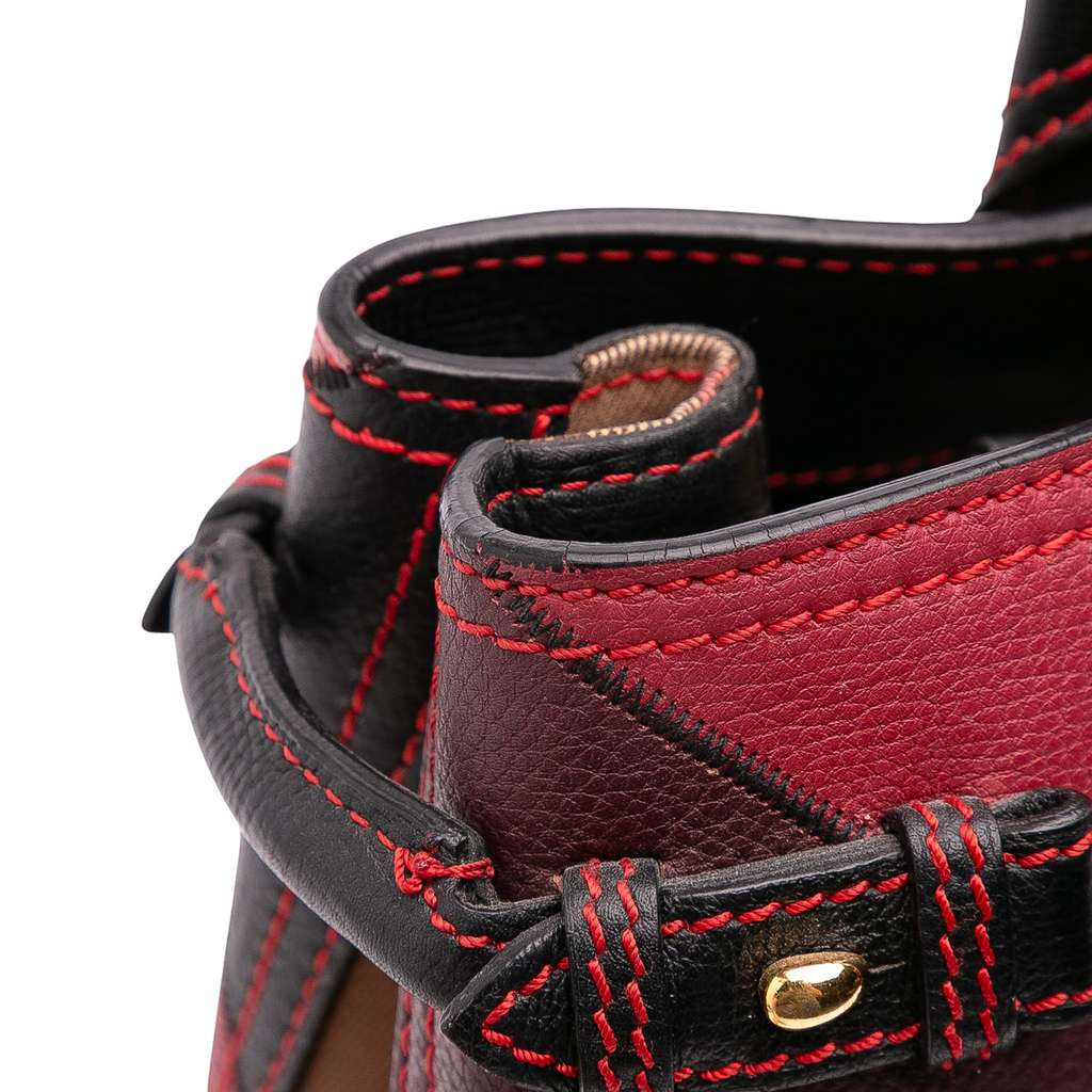 Burberry Medium Leather Patchwork and House Check Banner Satchel - Image 14