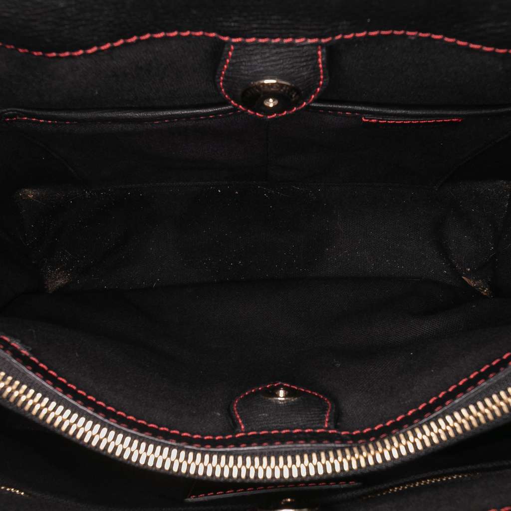 Burberry Medium Leather Patchwork and House Check Banner Satchel - Side view