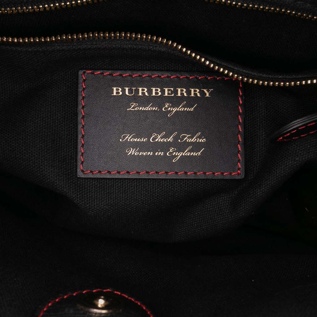 Burberry Medium Leather Patchwork and House Check Banner Satchel - Image 10