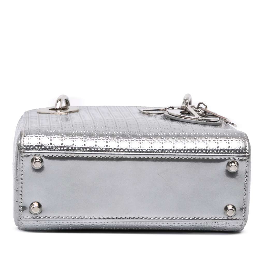 Dior Mini Metallic Patent Microcannage Lady Dior - Image 6