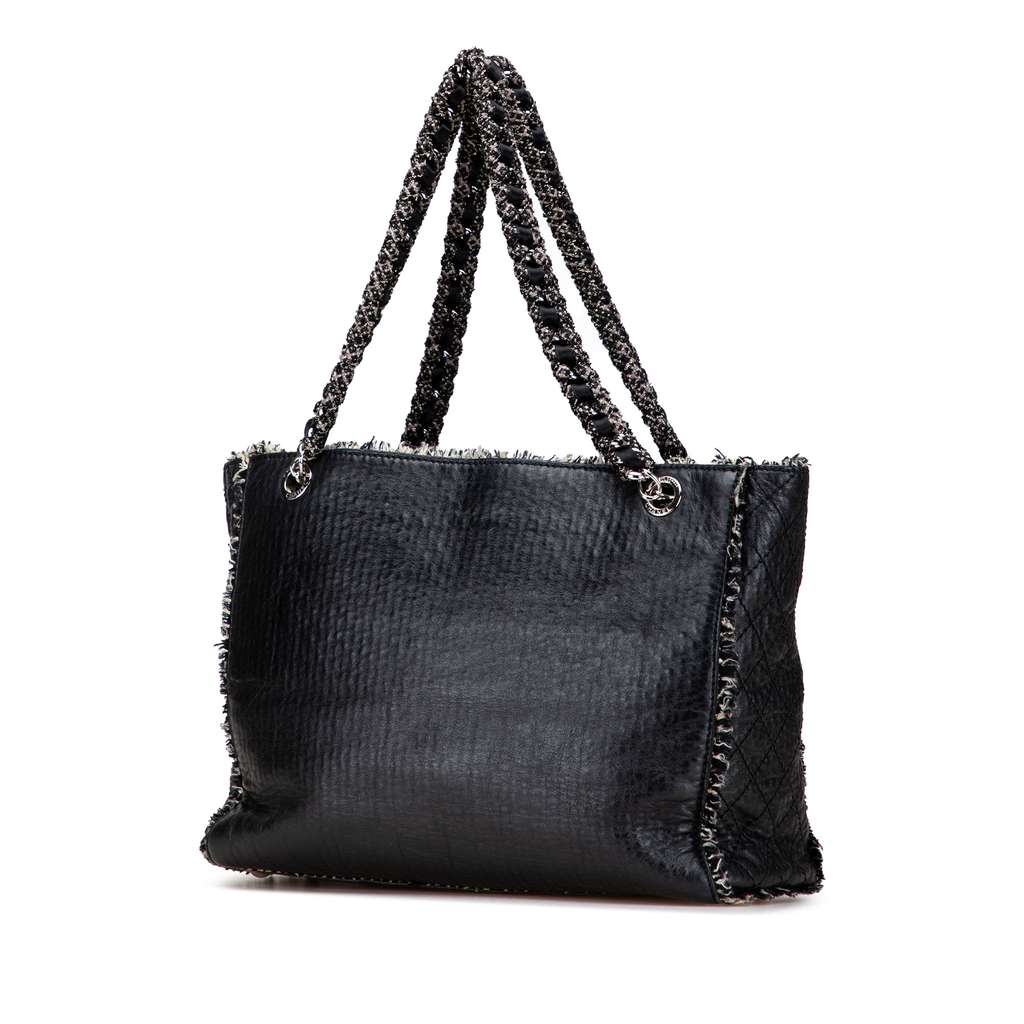 Chanel Glazed Calfskin Tweed Tweedy Shopping Tote - 2