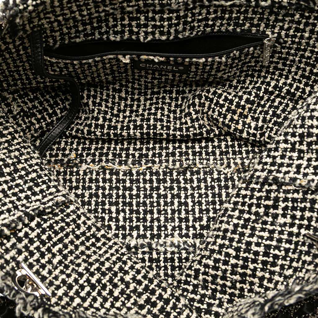 Chanel Glazed Calfskin Tweed Tweedy Shopping Tote - 4