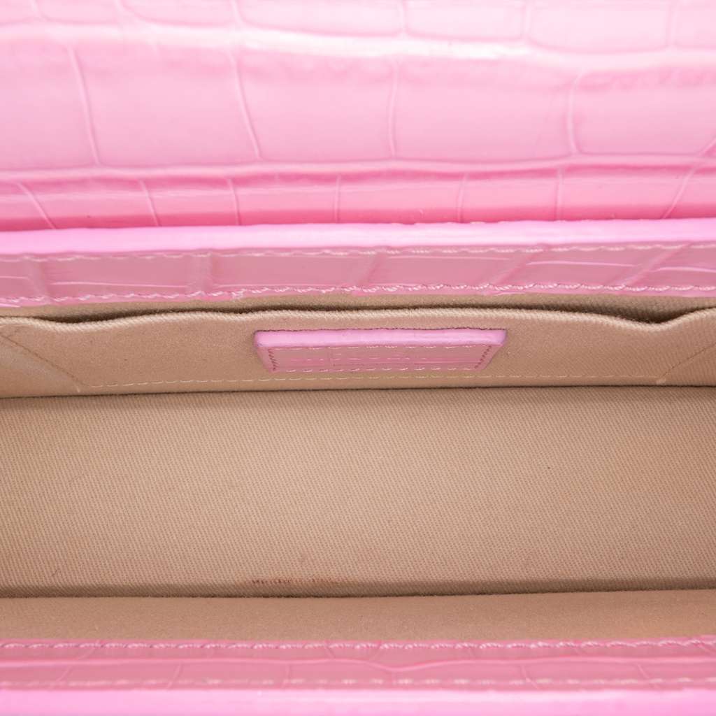 Jacquemus Crocodile Embossed Calfskin Le Sac Rond Bag - 4