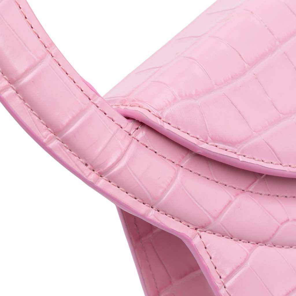 Jacquemus Crocodile Embossed Calfskin Le Sac Rond Bag - Detail 2