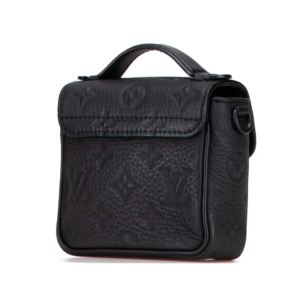 Louis Vuitton Monogram Taurillon Pico S Lock Black Leather Good - Back View