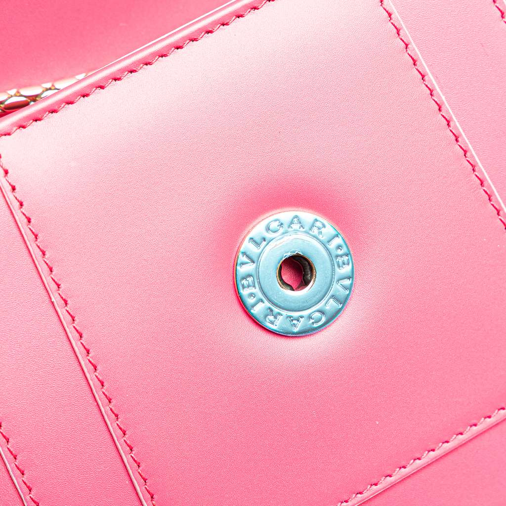 Bvlgari Small Leather Square Serpenti Forever Chain Crossbody - Image 10