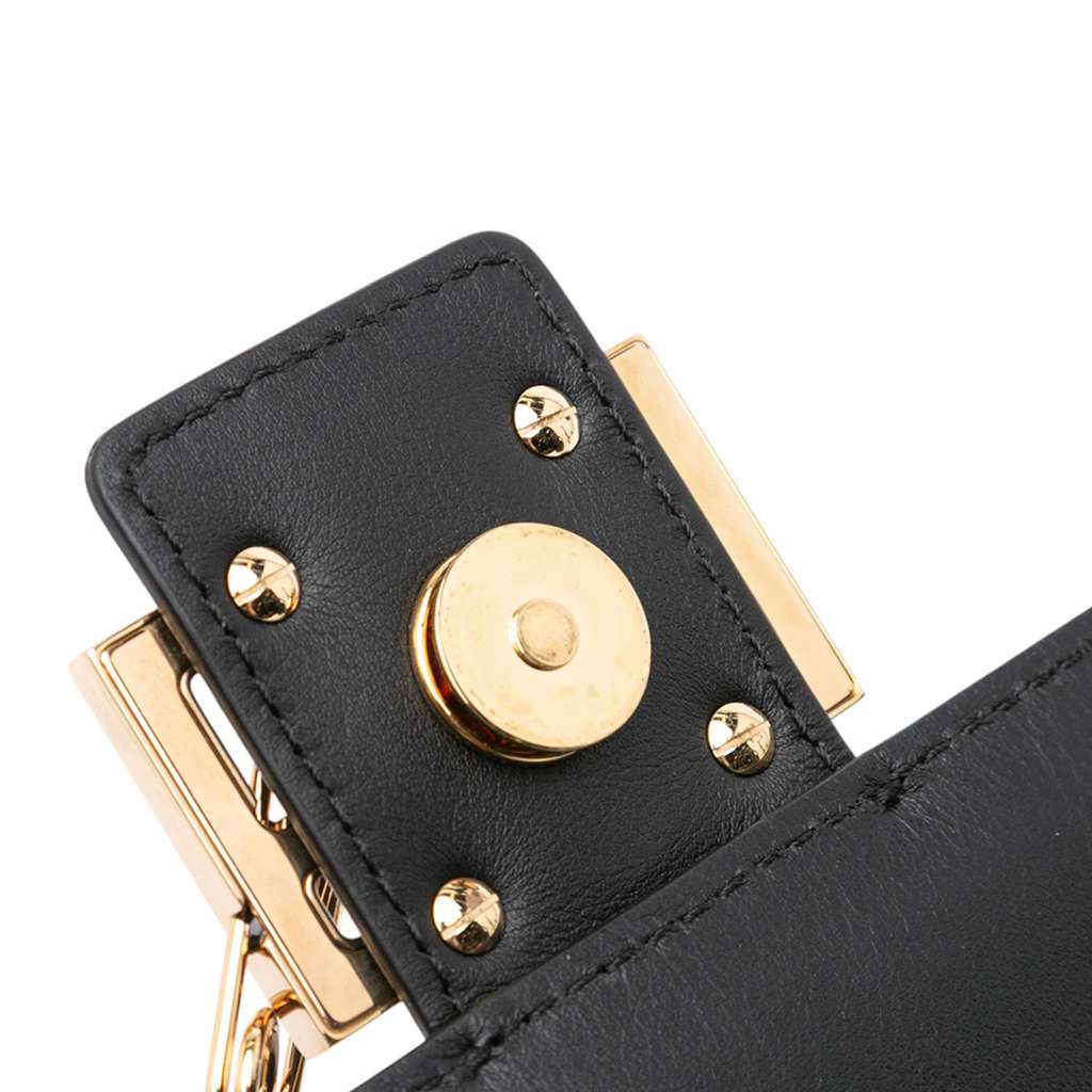 Fendi Versace Vitello Seta Fendace Brooch Baguette Satchel - Image 10