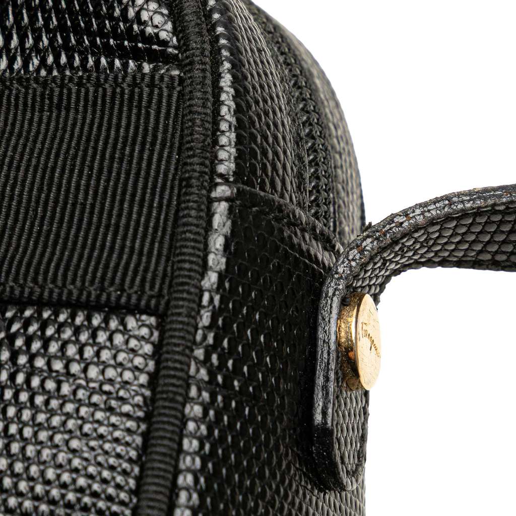 Salvatore Ferragamo Embossed Lizard Leather Vara Crossbody - Detail 2