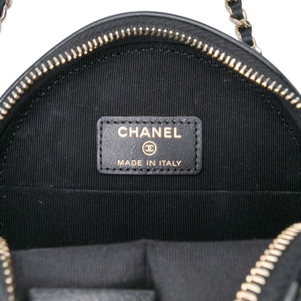 Chanel Quilted Patent Round As Earth Crossbody - Side view