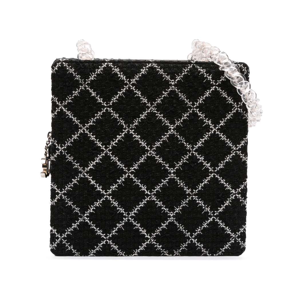 Chanel Tweed and Resin Zipped Chain Shopping Bag