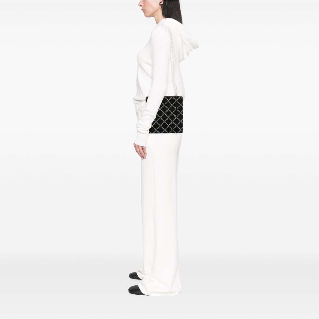 Chanel Tweed and Resin Zipped Chain Shopping Bag - Image 12