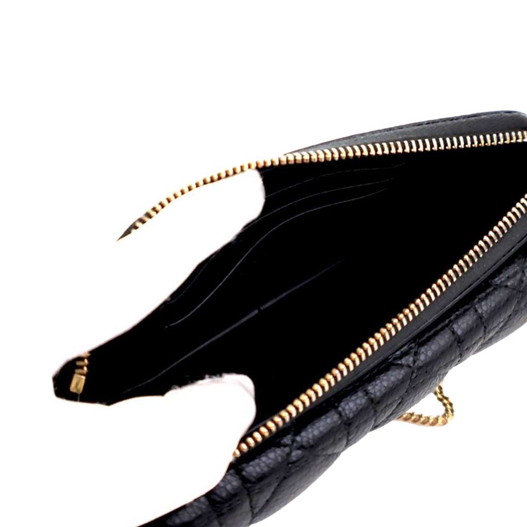 Dior Supple Calfskin Cannage Caro Pouch with Chain - 5
