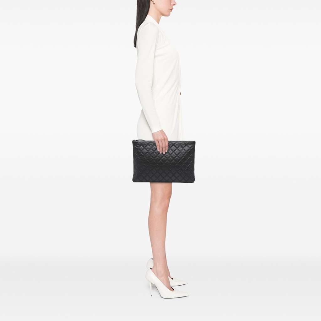 Chanel Large Quilted Lambskin Double Stitch O Case Clutch - Image 12