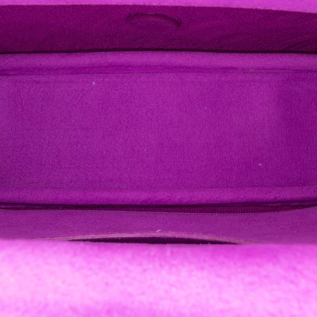 Fendi Zucca Embossed Technical Fabric Chain Midi Baguette - 4