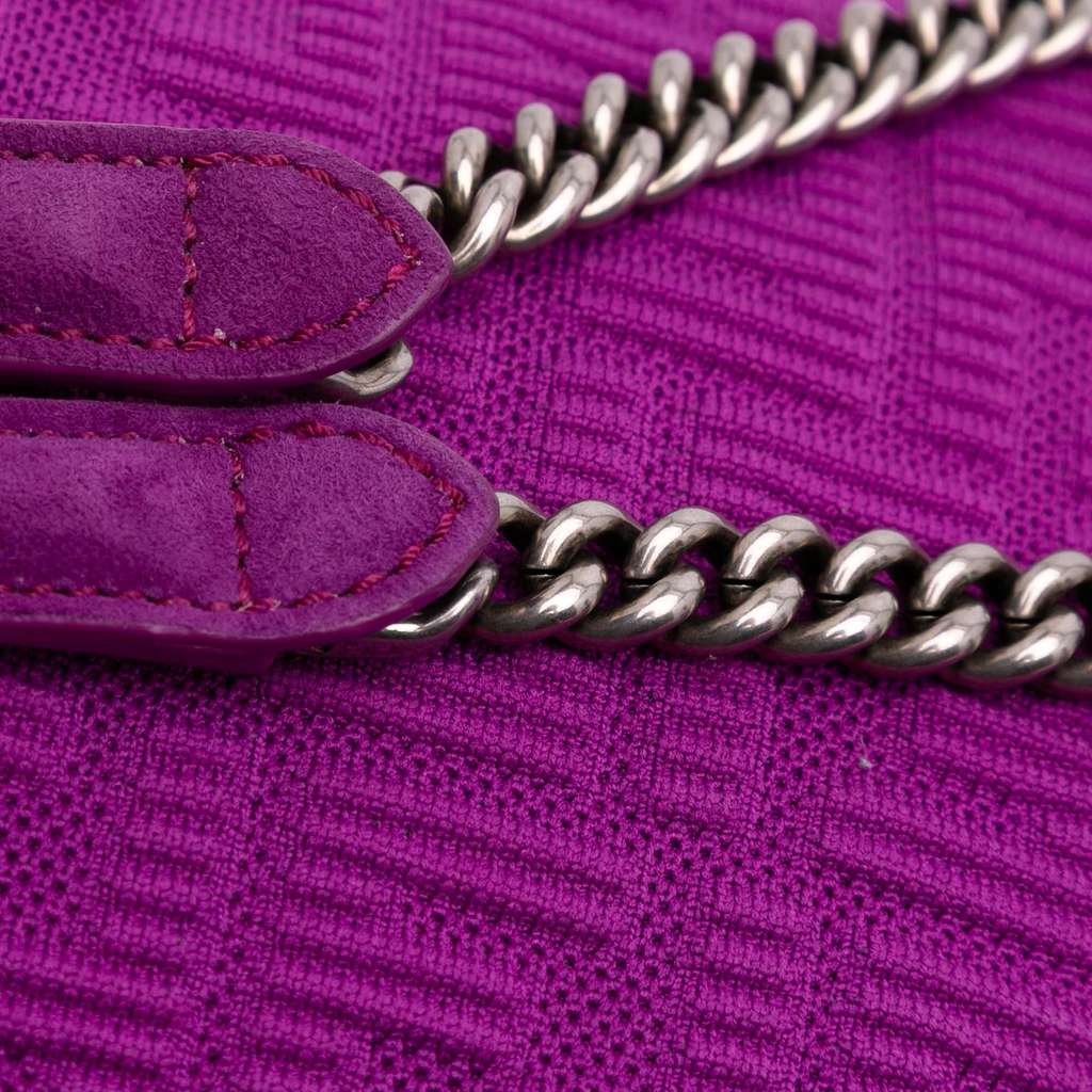 Fendi Zucca Embossed Technical Fabric Chain Midi Baguette - Detail 1