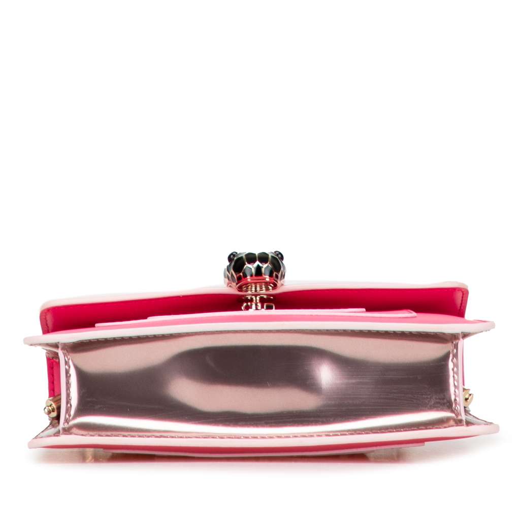 Bvlgari Small Leather Square Serpenti Forever Chain Crossbody - Image 6