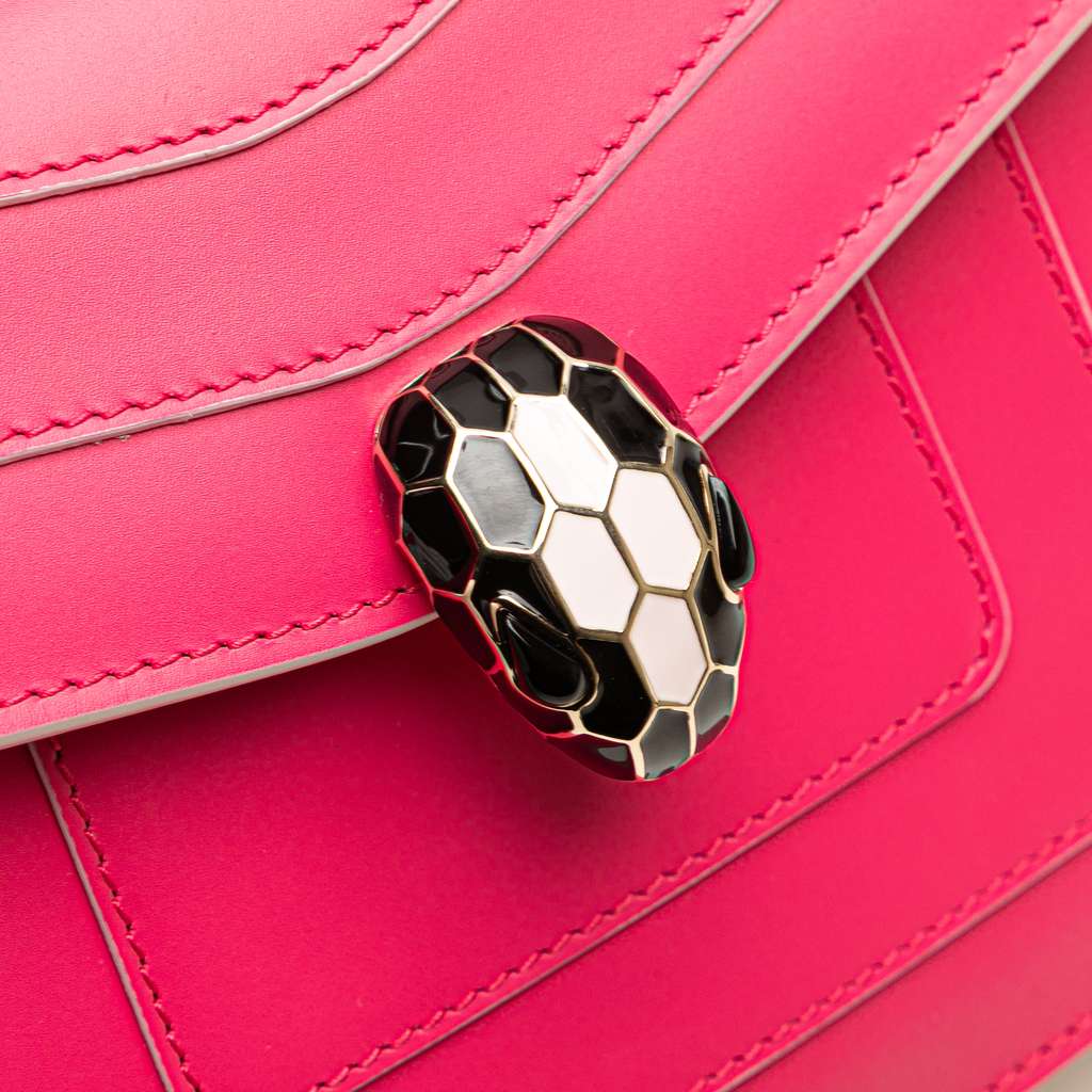 Bvlgari Small Leather Square Serpenti Forever Chain Crossbody - Detail 2