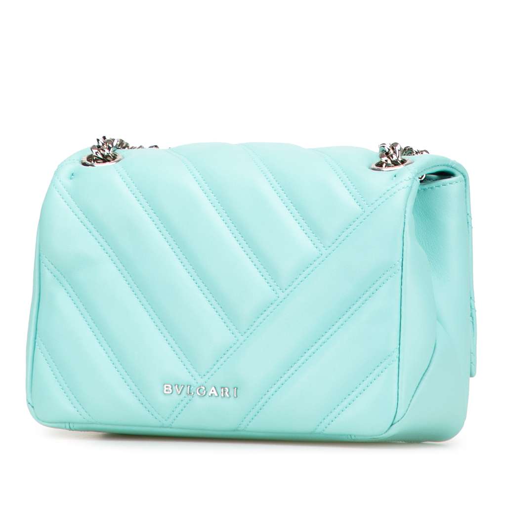 Bvlgari Leather Serpenti Cabochon Chain Crossbody - Back view