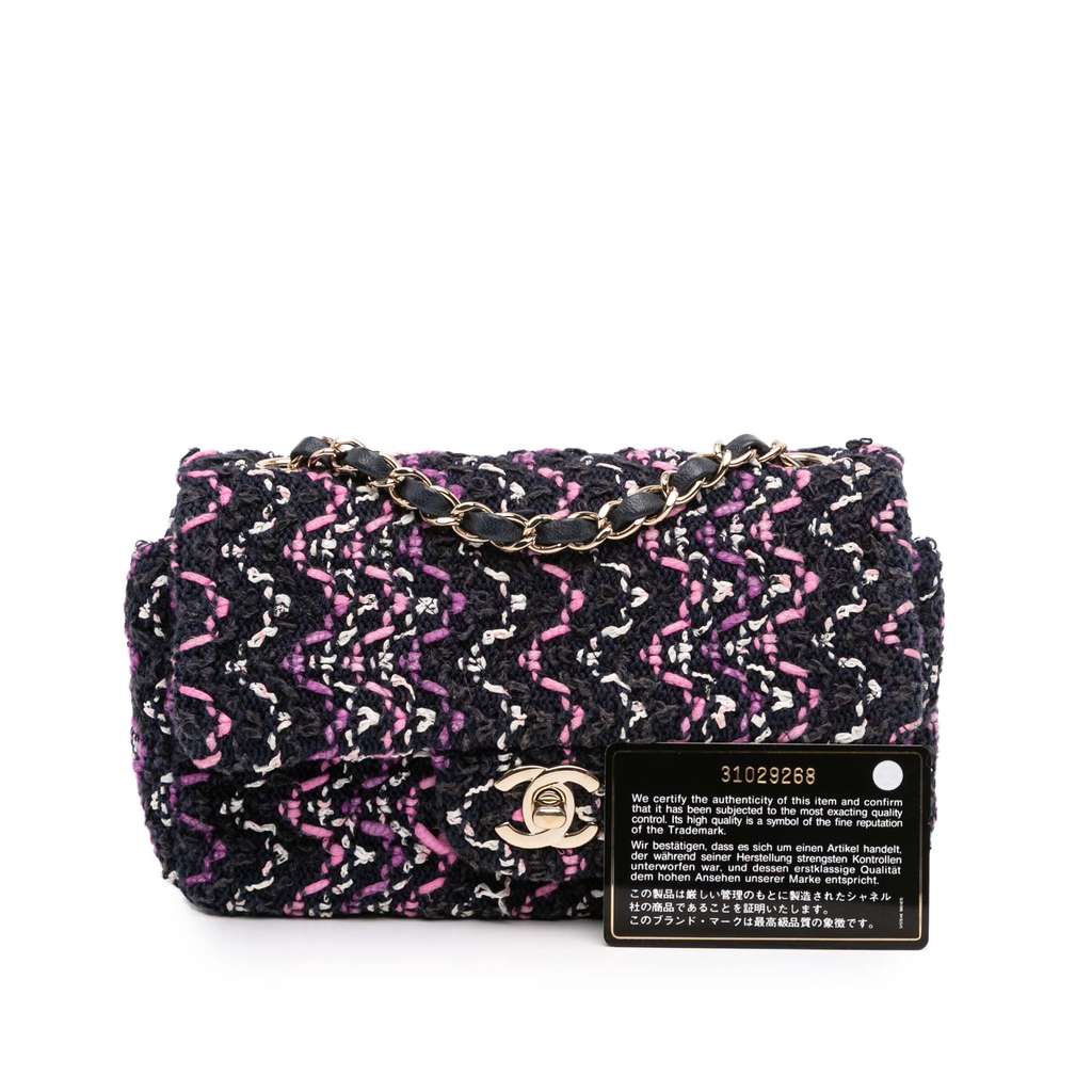 Chanel Mini Rectangular Classic Multicolor Cotton Stitched Single Flap - Image 13