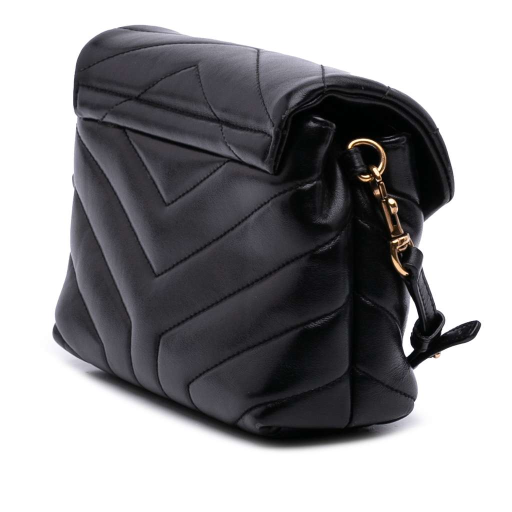 Saint Laurent Toy Matelasse Leather Monogram LouLou Crossbody - Back view