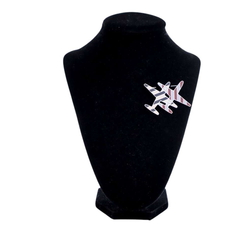 Chanel Enamel CC Striped Airplane Brooch - Detail 1