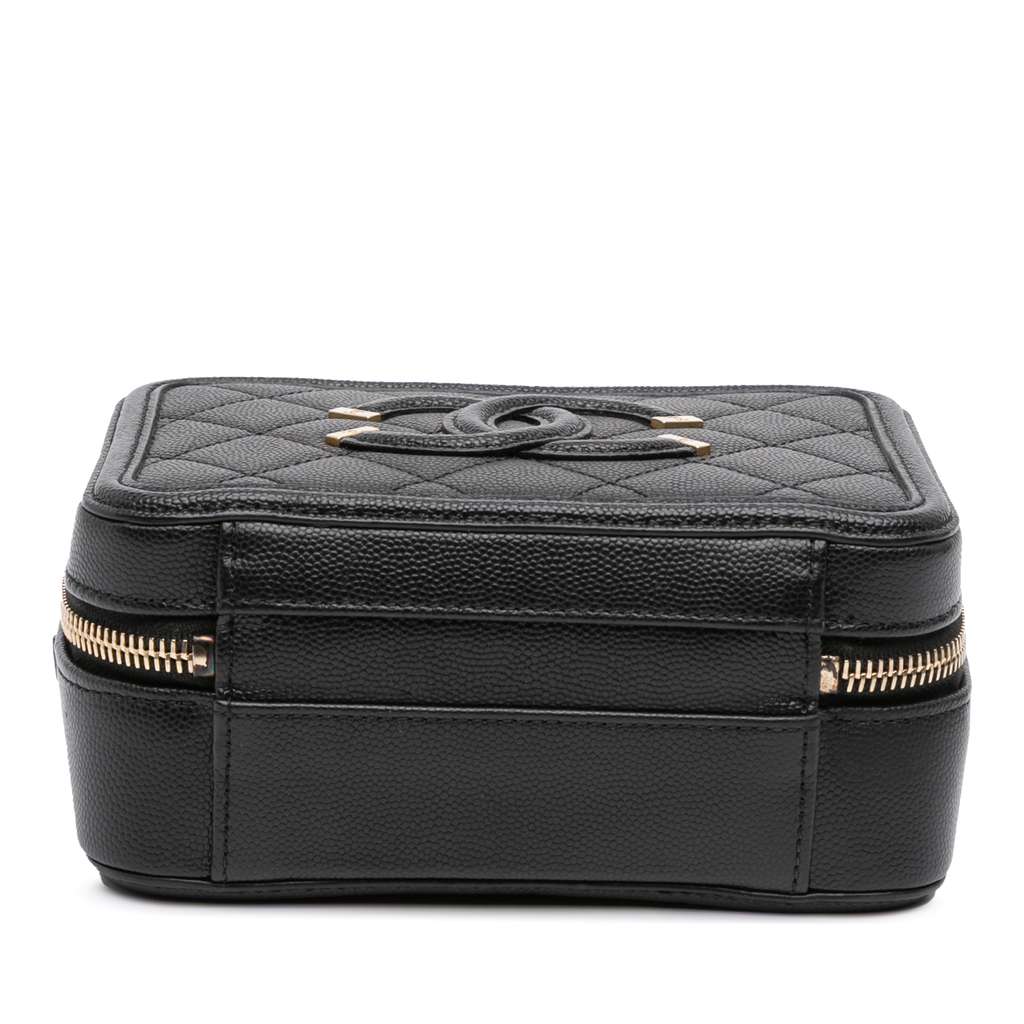 Chanel Small Caviar Filigree Vanity Case - Image 6