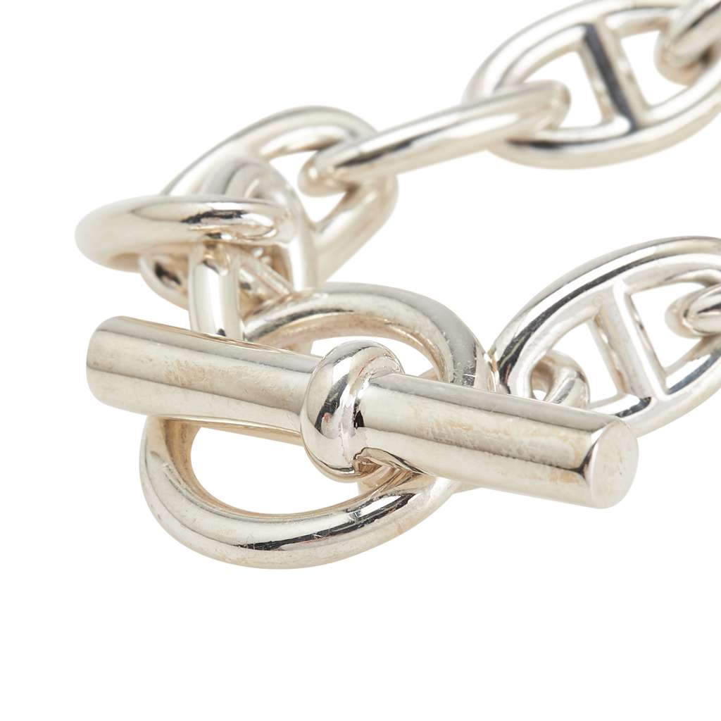 Hermès Large Sterling Silver Chaine d'Ancre Bracelet - Detail 1