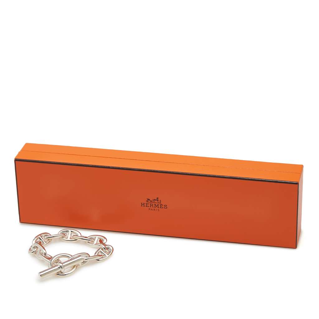 Hermès Large Sterling Silver Chaine d'Ancre Bracelet - Detail 2