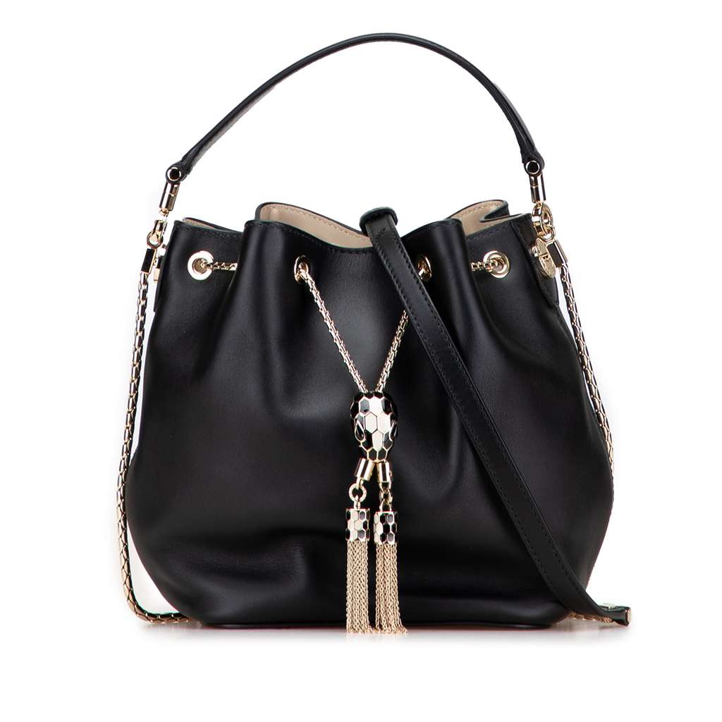 Bvlgari Leather Serpenti Forever Bucket Bag