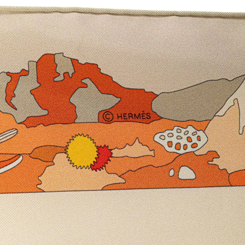 Hermès Bottes Story Silk Scarf Orange Silk Good - Model View