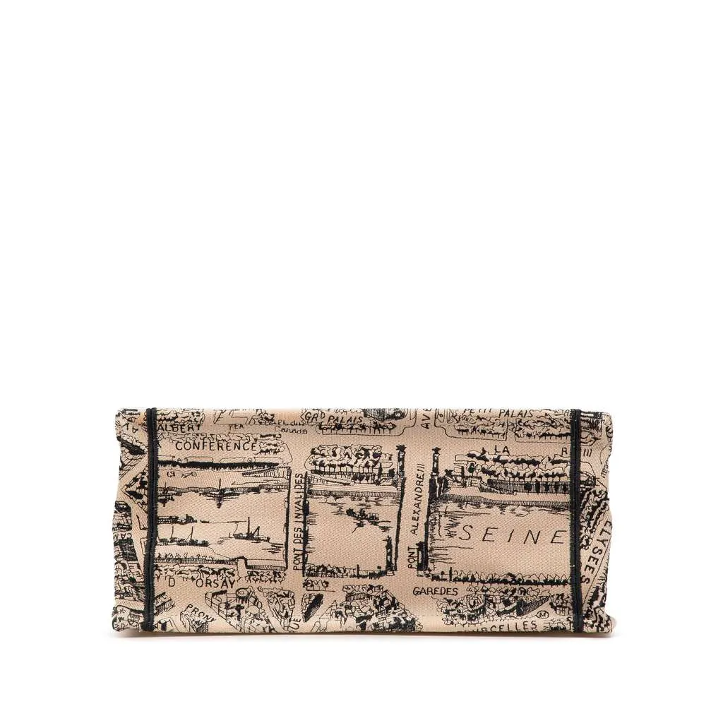Dior Medium Embroidered Canvas Plan de Paris Book Tote Brown Canvas Good - Inside View