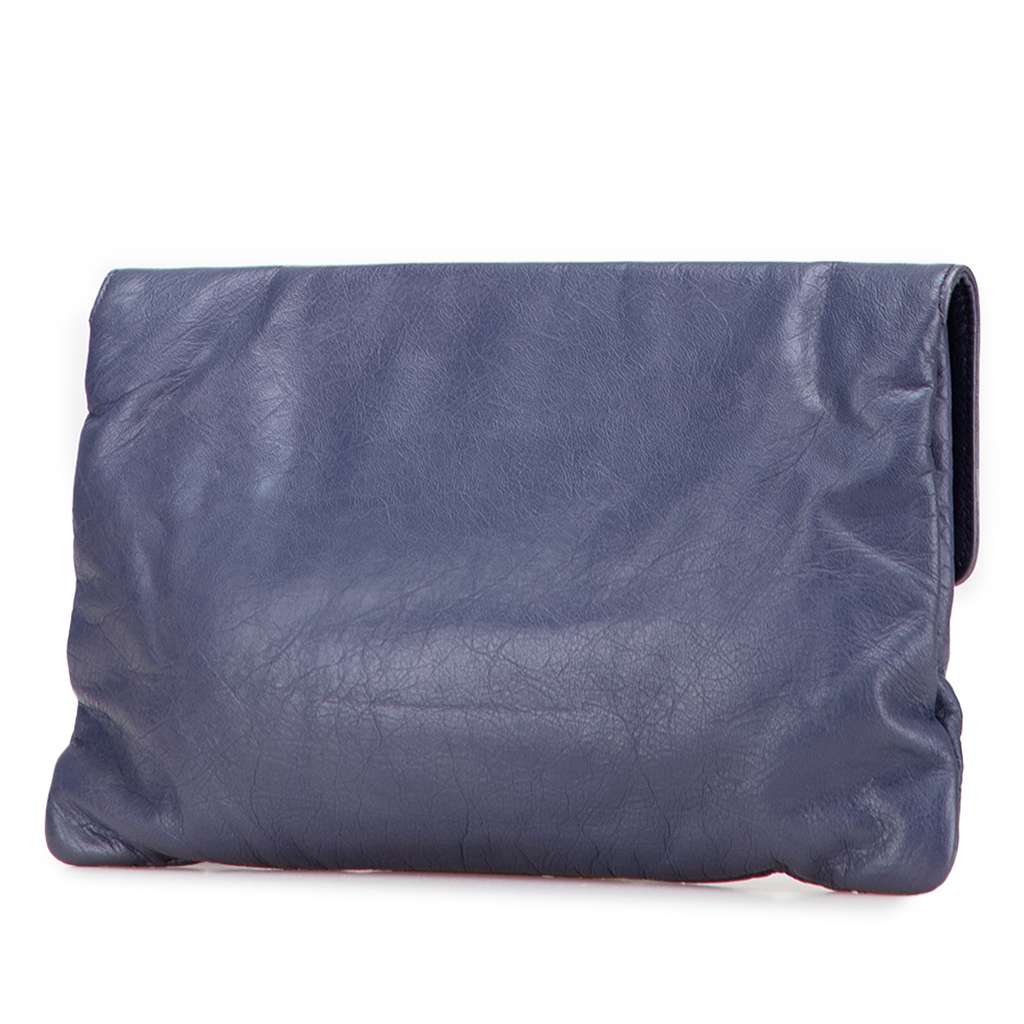 Balenciaga Lambskin Motocross Classic City Clutch - Back view