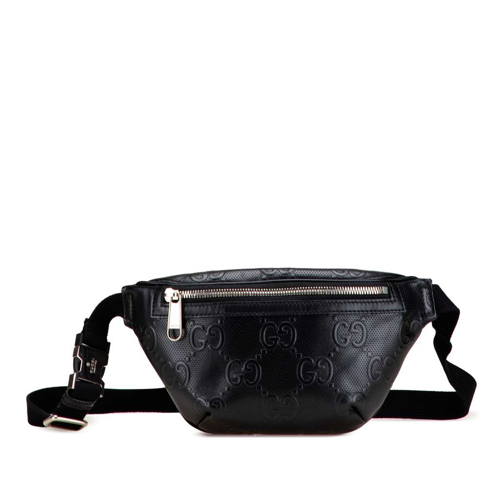 Gucci GG Embossed Perforated Leather Belt Bag