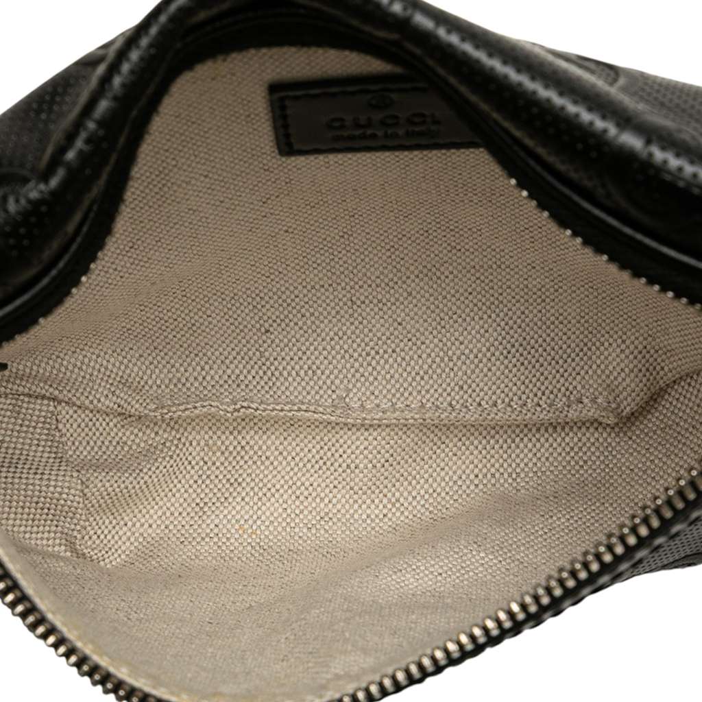 Gucci GG Embossed Perforated Leather Belt Bag - 4
