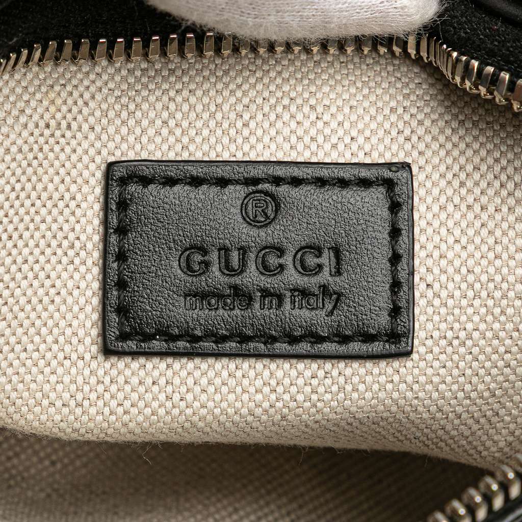 Gucci GG Embossed Perforated Leather Belt Bag - Side view