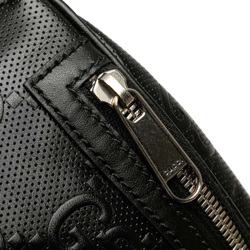 Gucci GG Embossed Perforated Leather Belt Bag - Image 10