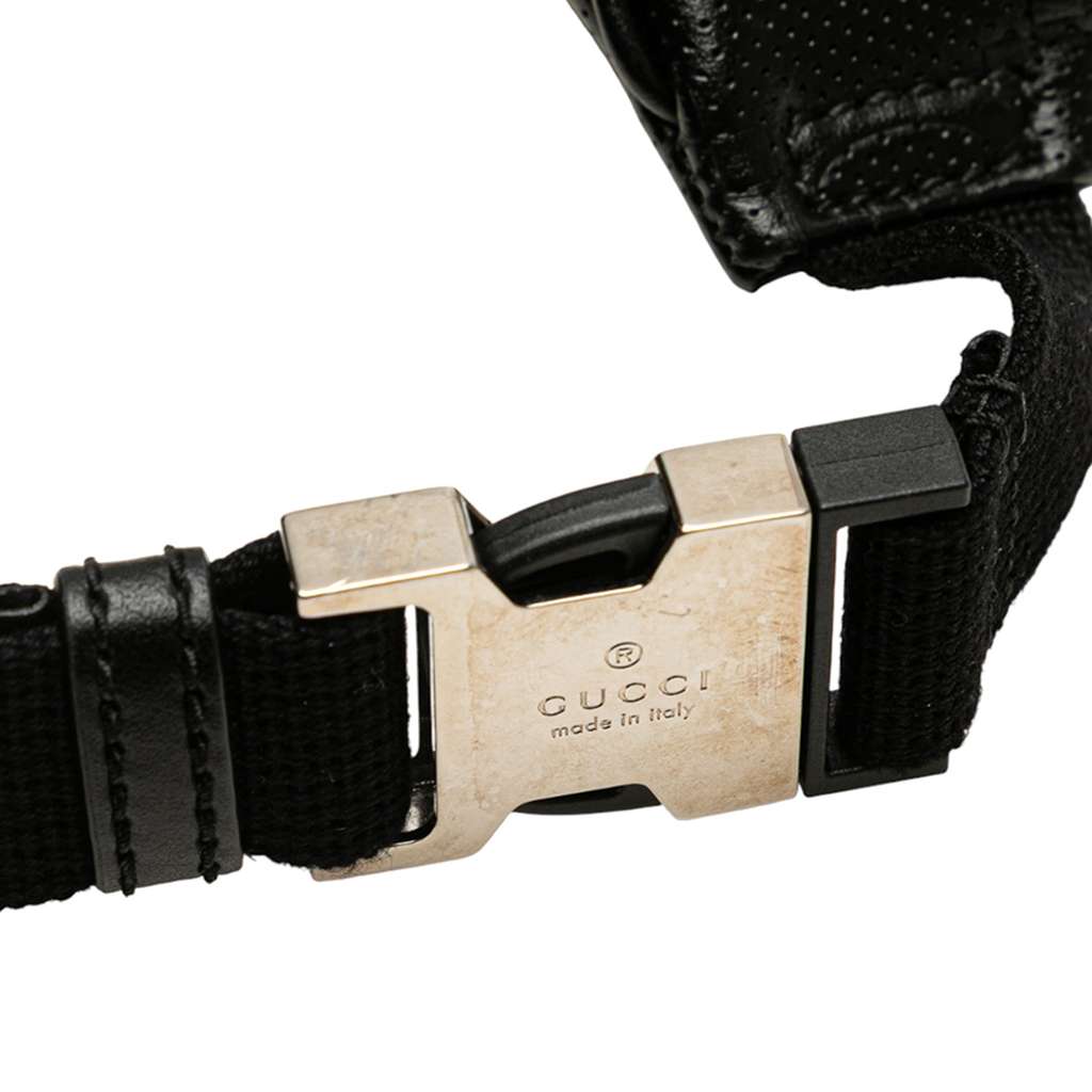 Gucci GG Embossed Perforated Leather Belt Bag - Image 11