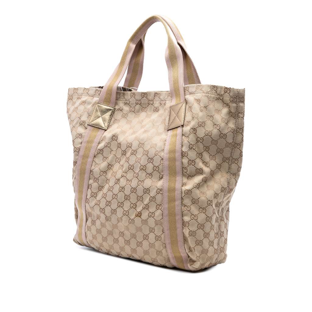 Gucci GG Canvas Web Tote - Back view