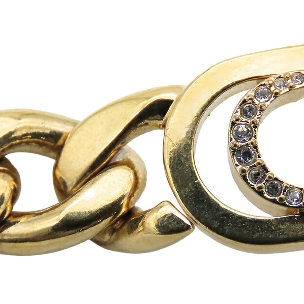 Dior Gold Plated Rhinestones 30 Montaigne Chain Bracelet - 4