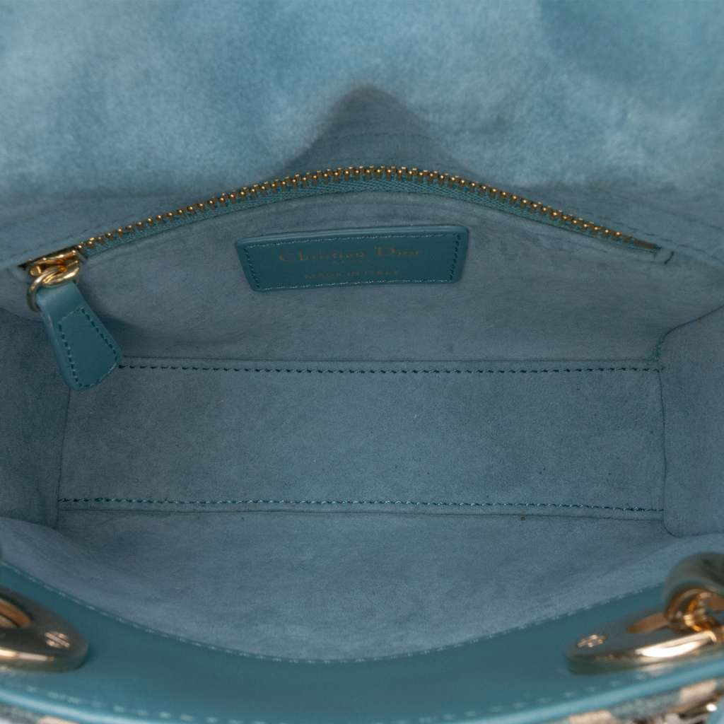 Dior Mini Canvas Honeycomb Embroidery Crystal Lady Dior - 4