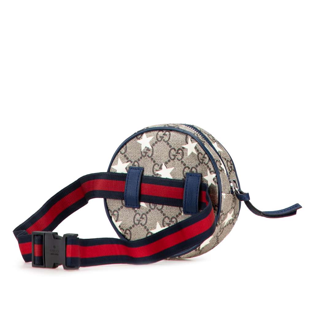 Gucci Kids GG Supreme Stars Web Belt Bag - Back view