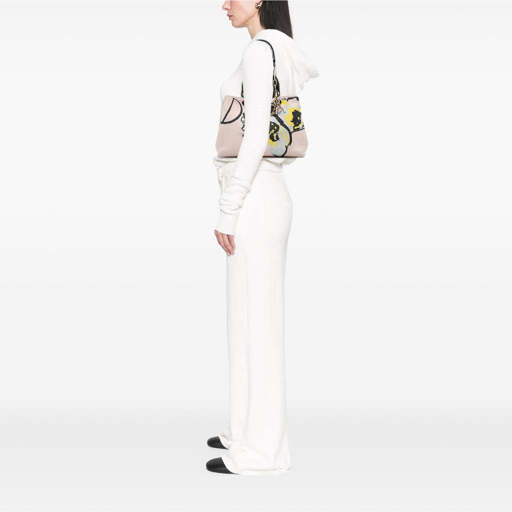 Dior Limited Edition Medium Canvas Floral Printed Diorissimo Satchel - Image 14